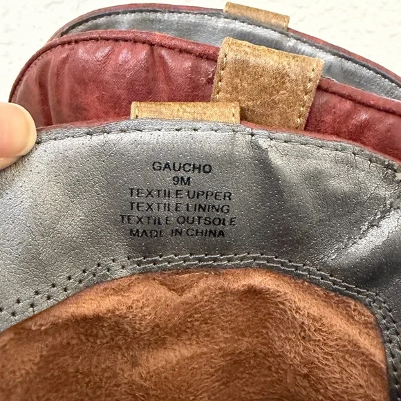 Coconuts Gaucho red faux leather cowboy western boots size 9 - Picture 5 of 7